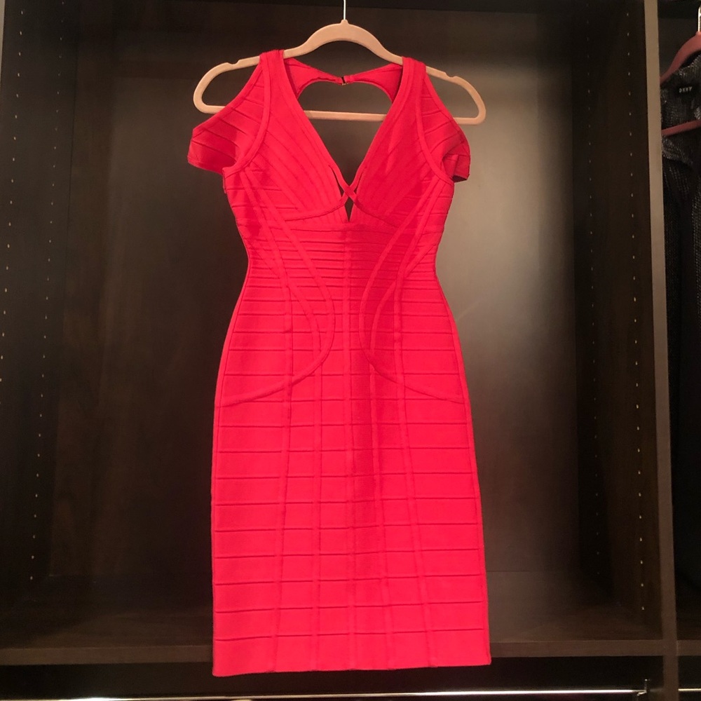 Herve Leger bodycon cutout dress